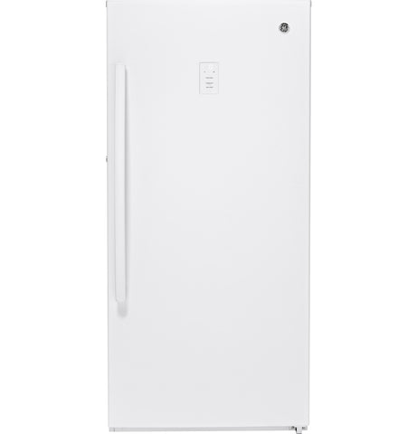 GE® 14.1 Cu. Ft. Frost-Free Garage Ready Upright Freezer in White