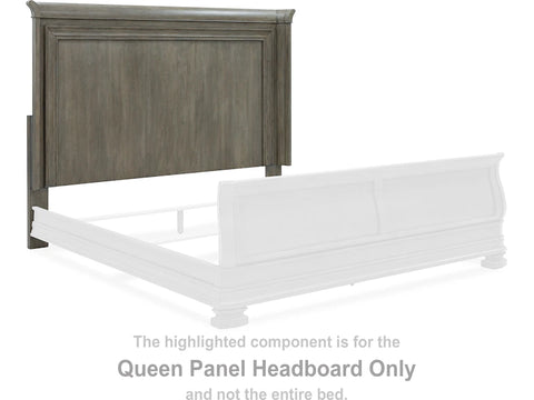 Ashley Furniture Lexorne Queen Panel Headboard in Light Gray