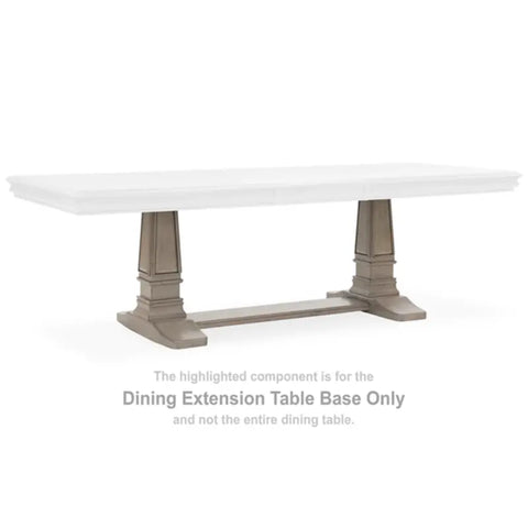 Ashley Furniture Lexorne Dining Extension Table Base in Gray