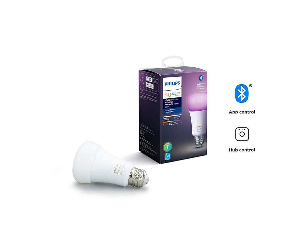 Philips Hue White and Color A19 LED Smart Bulbs, 4-pack