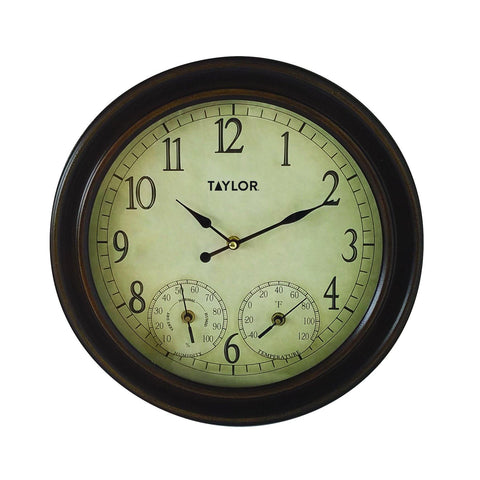 Taylor 14" Wall Clock/Thermometer - Smart Neighbor