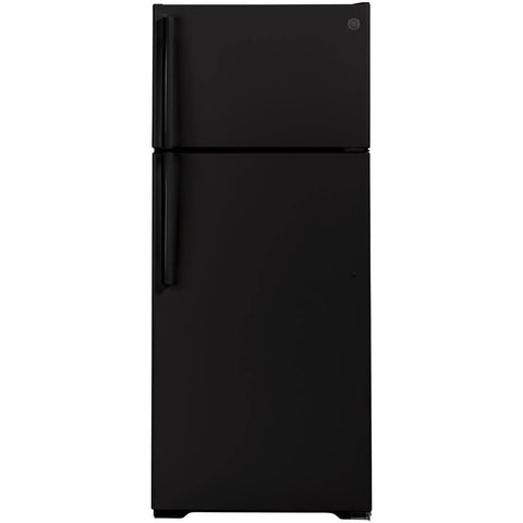 GE® 17.5 Cu. Ft. Top-Freezer Refrigerator Black - Smart Neighbor