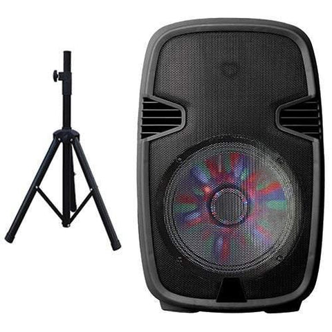Supersonic 15" Portable Bluetooth DJ Speaker w/ Stand Black - Smart Neighbor