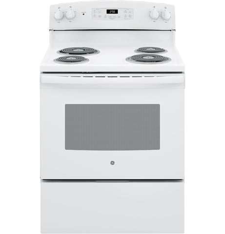 GE® 5.0 Cu. Ft. 30" Free-Standing Self-Clean Electric Range in White