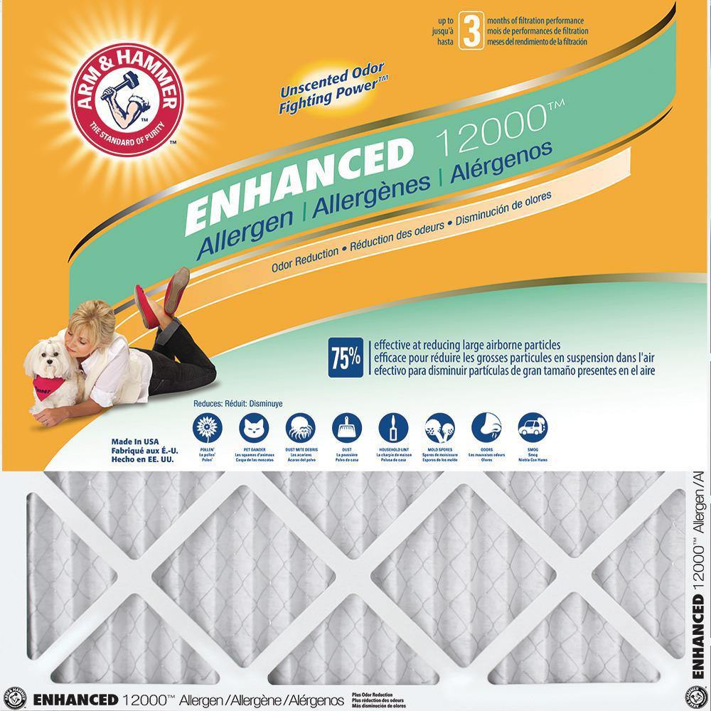 Arm Hammer Enhanced Allergen Odor Control Air Filter 4 Pack