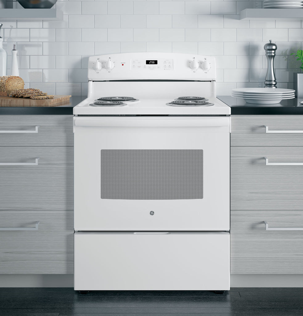 GE Appliances JB625RKSS 30 Free-Standing Electric Range with Power Boil  Element, Furniture and ApplianceMart