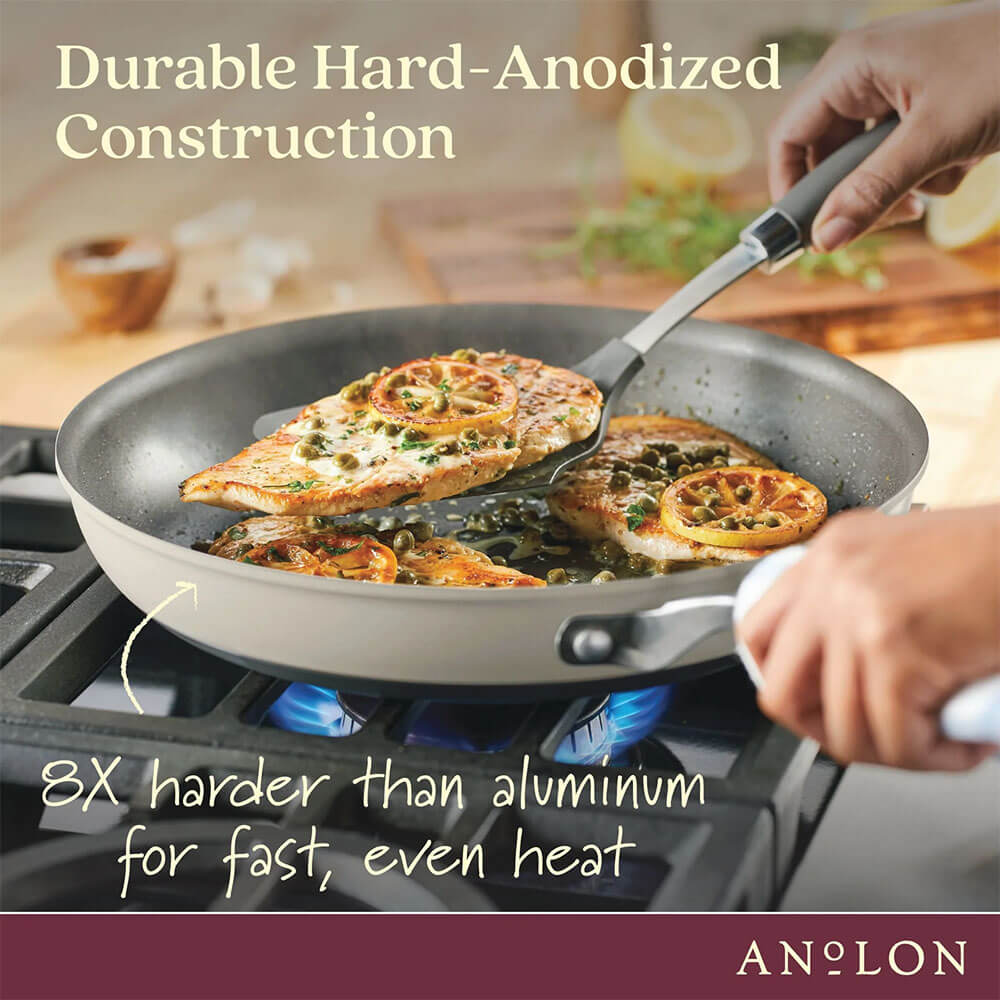 Anolon Achieve 10-Piece Hard-Anodized Nonstick Cookware Set in Silver