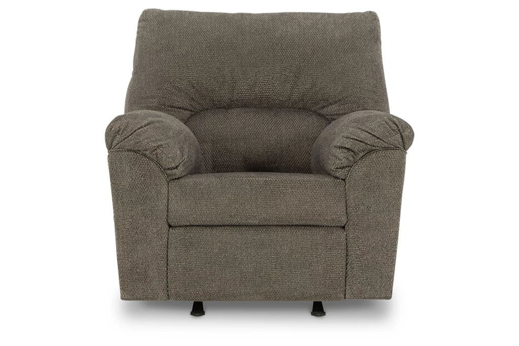 Ashley Furniture Norlou Manual Recliner in Flannel
