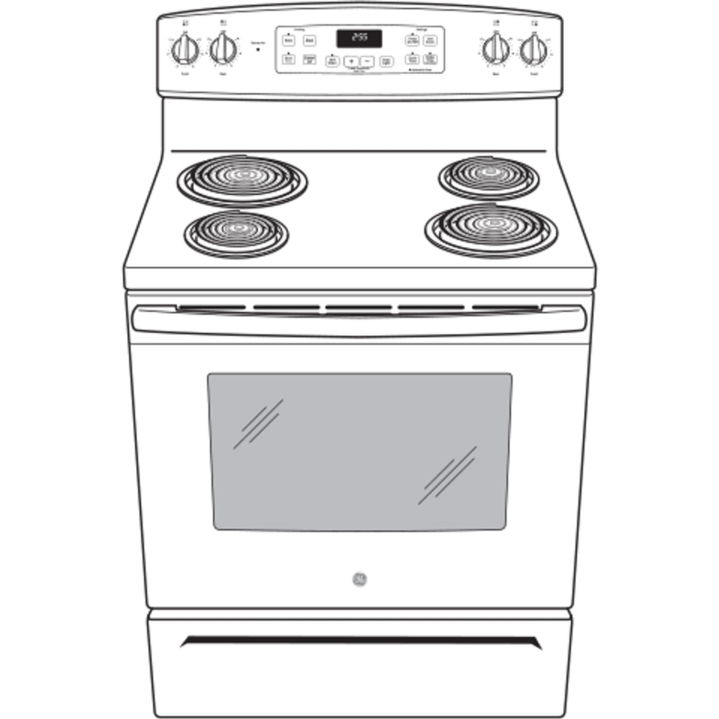 GE 30 in. 5.0 cu. ft. Oven Freestanding Electric Range with 4 Coil Burners  - Stainless Steel