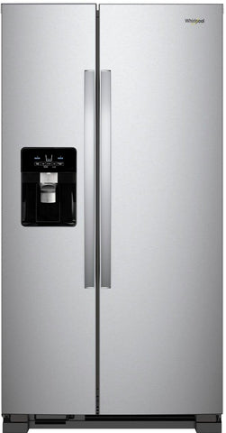 Whirlpool® 21 Cu. Ft. 33" Wide Side-by-Side Refrigerator - Fingerprint Resistant Stainless Steel