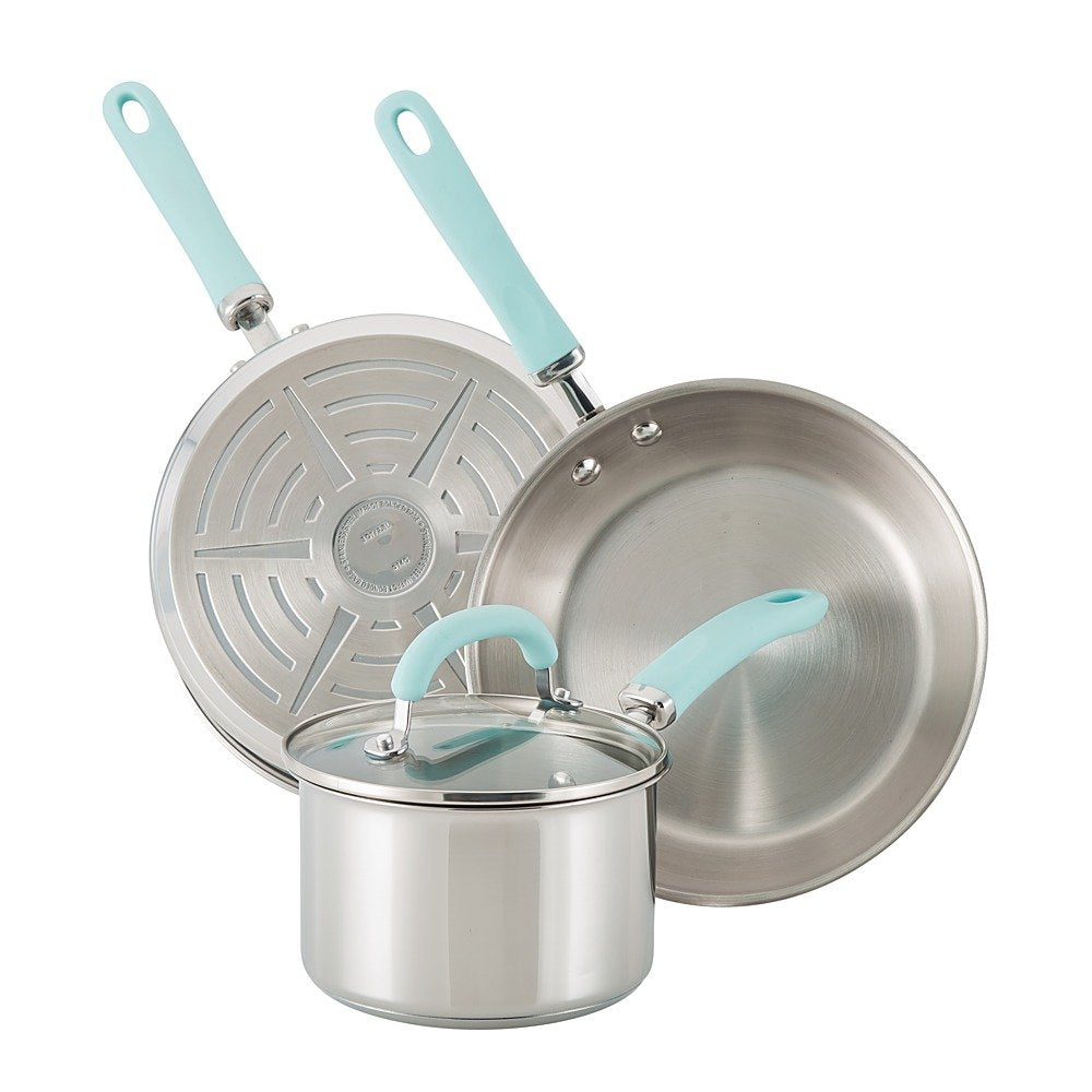 Rachael Ray Create Delicious Stainless Steel Cookware Induction Pots and  Pans Set, 10 Piece & Reviews