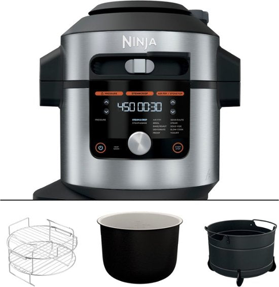 Ninja® Foodi® XL Pressure Cooker Steam Fryer with SmartLid™ in Stainless Steel/Black