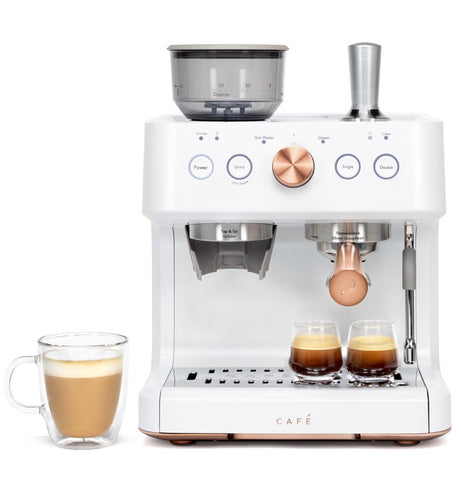 Café™ Bellissimo Semi-Automatic Espresso Machine + Frother in Matte White