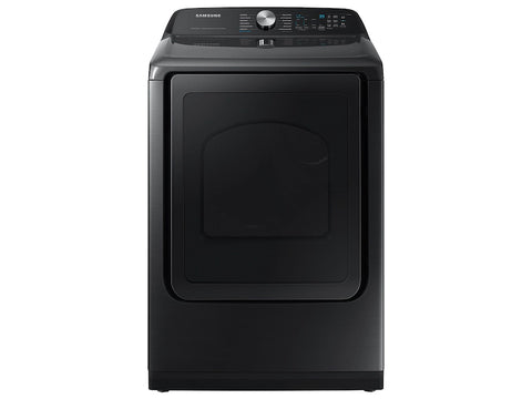 Samsung 7.4 cu. ft. Smart Electric Dryer with Steam Sanitize+ in Brushed Black