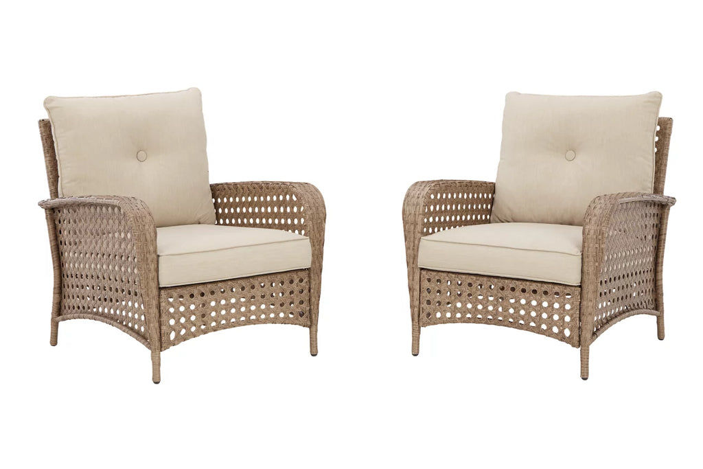 Ashley Furniture Braylee Lounge Chair with Cushion (Set of 2) in Driftwood