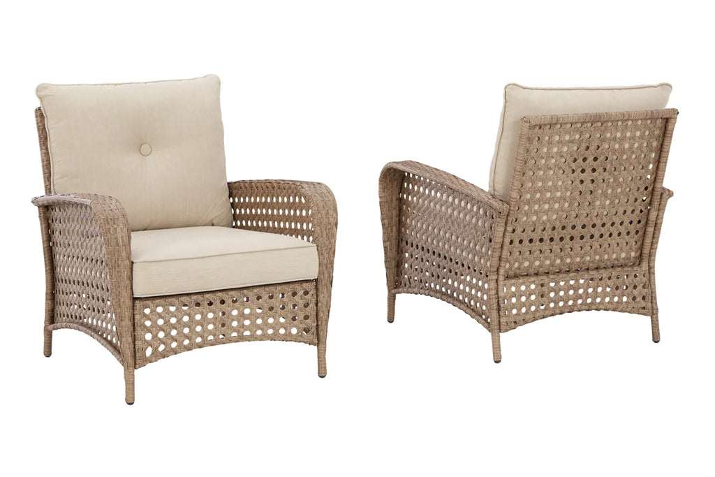 Ashley Furniture Braylee Lounge Chair with Cushion (Set of 2) in Driftwood