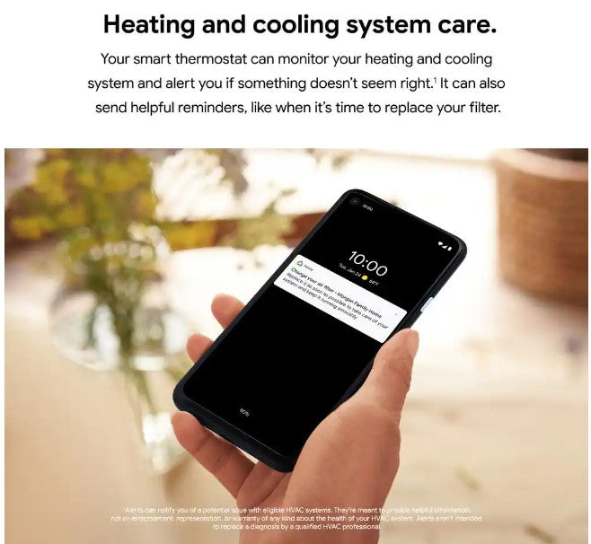 Google Nest Smart Programmable Wi-Fi Thermostat - Fog Color