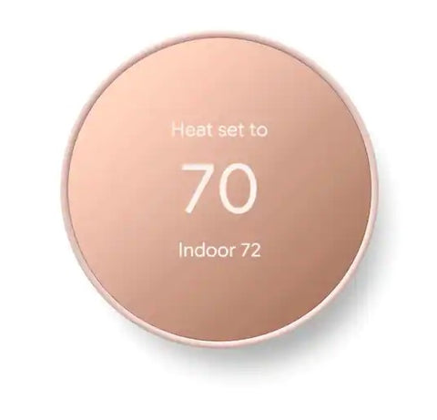 Google Nest Smart Programmable Wi-Fi Thermostat - Sand Color