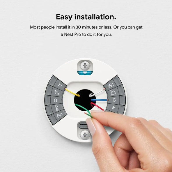 Google Nest Learning Smart Wi-Fi Thermostat - White