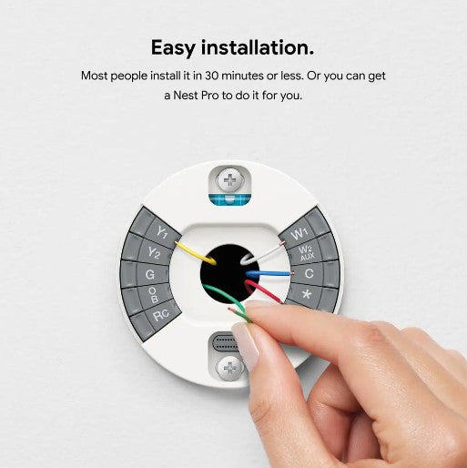 Google Nest Learning Smart Wi-Fi Thermostat - Mirror Black