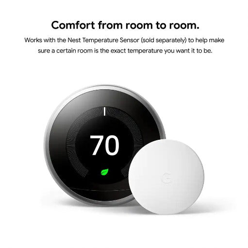 Google Nest Learning Smart Wi-Fi Thermostat - Carbon Black