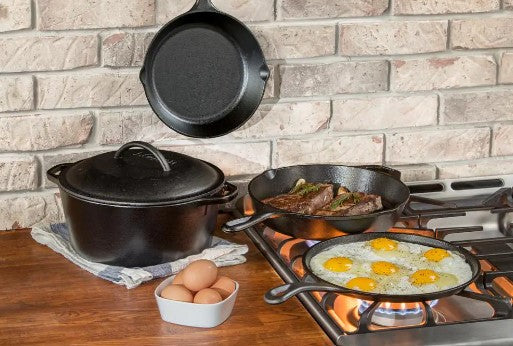 Lodge 5-Piece Cast Iron Cookware Set in Black