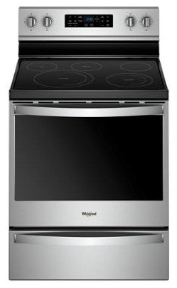 Whirlpool 6.4 Cu. Ft. Freestanding Electric Range with Frozen Bake™ Technology in Fingerprint Resistant Stainless Steel