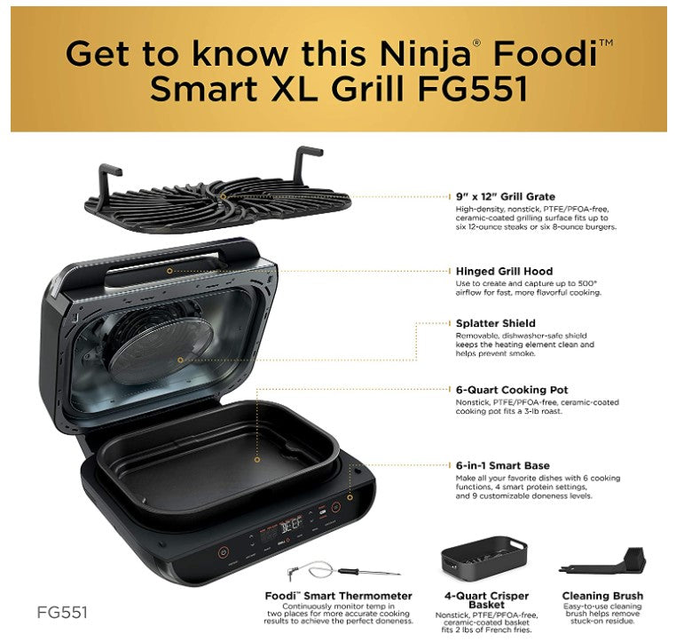The Ninja Foodi Smart XL 6-in-1 Indoor Grill Will Make Other