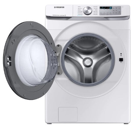 Samsung 4.5 Cu. Ft. Large Capacity Smart Front Load Washer with Super Speed Wash in White