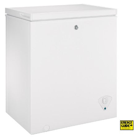 GE® 5.0 Cu. Ft. Manual Defrost Chest Freezer in White