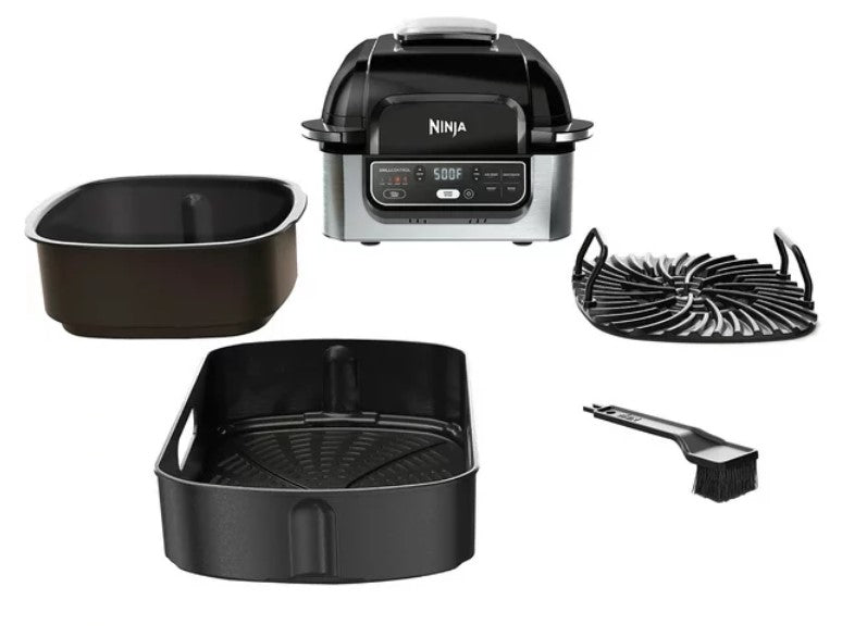 Ninja® Foodi™ 5-in-1 Indoor Grill with 4 Qt. Air Fryer - Black