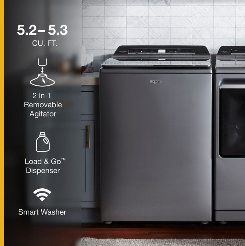 Whirlpool chrome shadow washer and dryer set deals