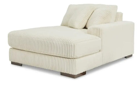 Ashley Furniture Lindyn Right-Arm Facing Corner Chaise in Ivory