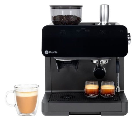 GE® Profile™ Semi Automatic Espresso Machine + Frother in Black