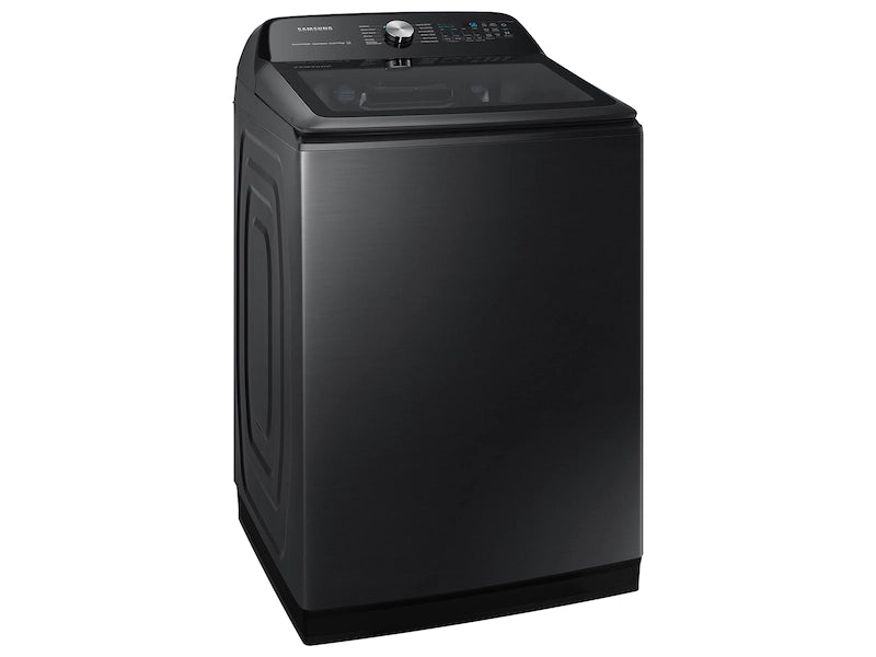 Samsung 5.1 Cu. Ft. Smart Top Load Washer with ActiveWave™ Agitator and Super Speed Wash in Brushed Black