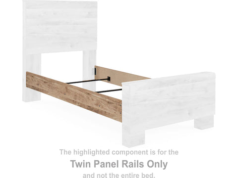 Ashley Furniture Hyanna Twin Panel Rails in Tan Brown