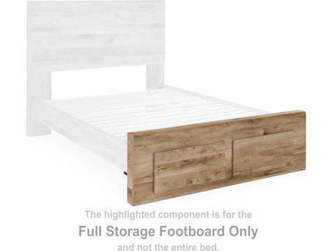 Ashley Furniture Hyanna Full Storage Footboard in Tan Brown