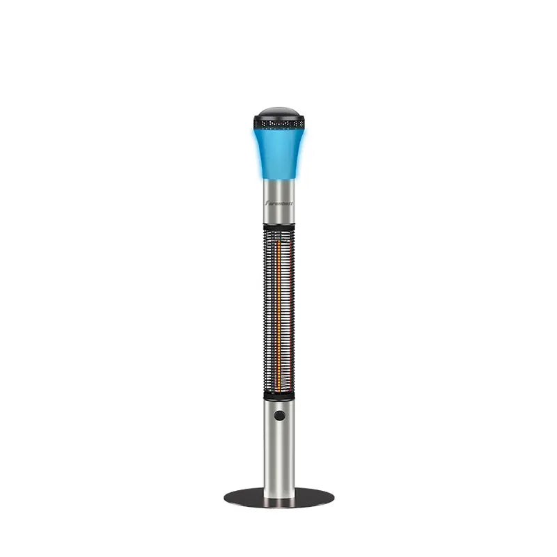 Epsilon Electric Infrared 59" Tower Heater with Bluetooth Speaker & RGB LED Lighting in Silver