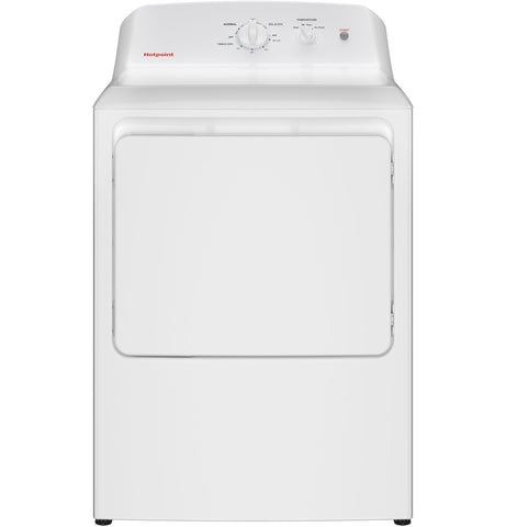 Hotpoint® 6.2 Cu. Ft. Capacity Electric Dryer with Up to 120 Ft. Venting and Shallow Depth in White