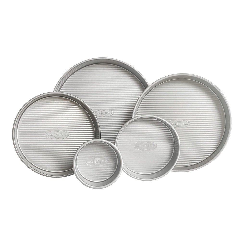 USA Pan 5-Piece Round Cake Pan Set in Aluminized Steel