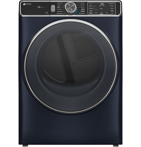 GE Profile™ 7.8 Cu. Ft. Capacity Smart Front Load Electric Dryer with Steam and Sanitize Cycle in Sapphire Blue
