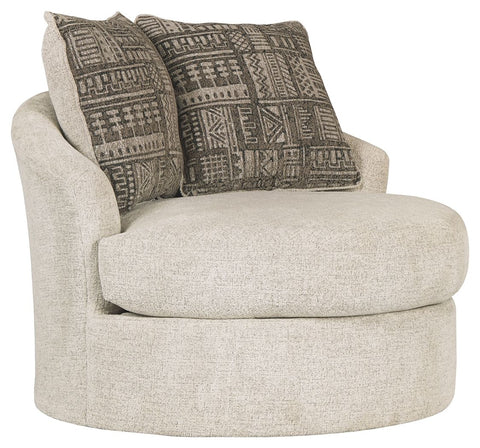 Soletren - Stone - Swivel Accent Chair