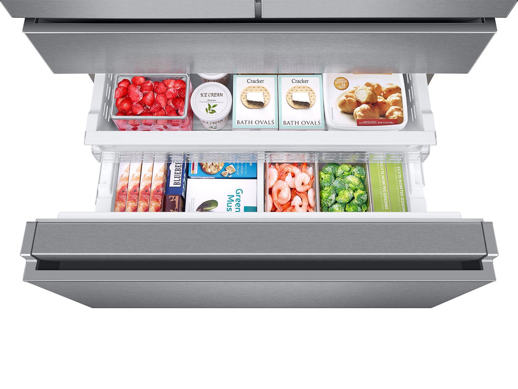 Samsung 23 cu. ft. Counter Depth 4-Door French Door Refrigerator in Stainless Steel