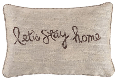 Lets Stay Home - Chocolate - Pillow (4/CS)