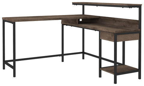 Arlenbry - Gray - L-Desk with Storage
