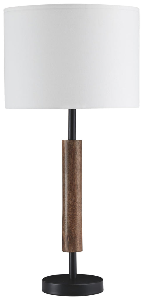 Maliny - Black/Brown - Wood Table Lamp (2/CN)