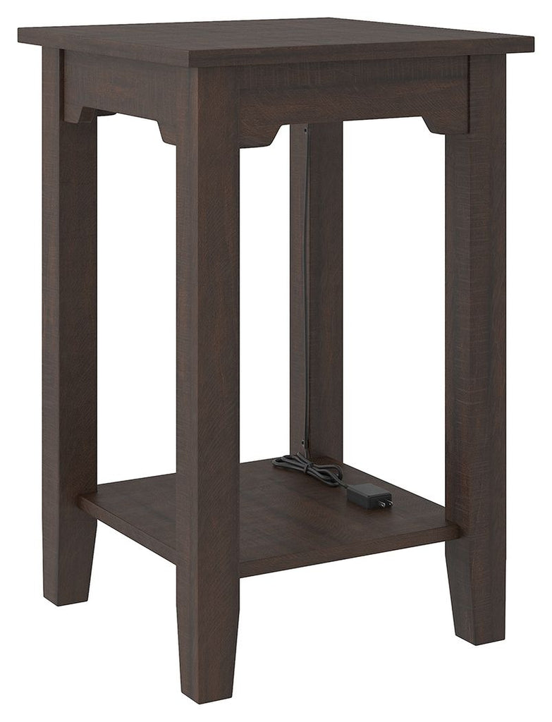 Camiburg - Warm Brown - Chair Side End Table