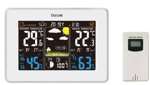 Taylor WeatherGuide Deluxe Digital Weather Forecaster w/ Barometer - Smart Neighbor
