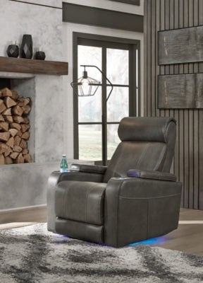 Ashley Furniture Screen Time Power Recliner Black/Gray