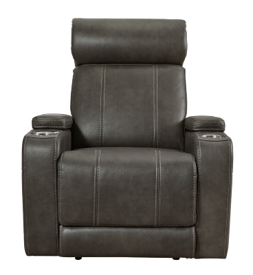 Ashley Furniture Screen Time Power Recliner Black/Gray
